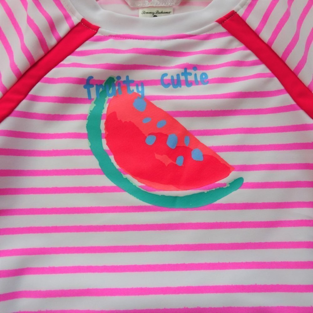 NWT Tommy Bahama Girls Rash Guard Swim Set  2T Watermelon UPF 50+ - Picture 6 of 11